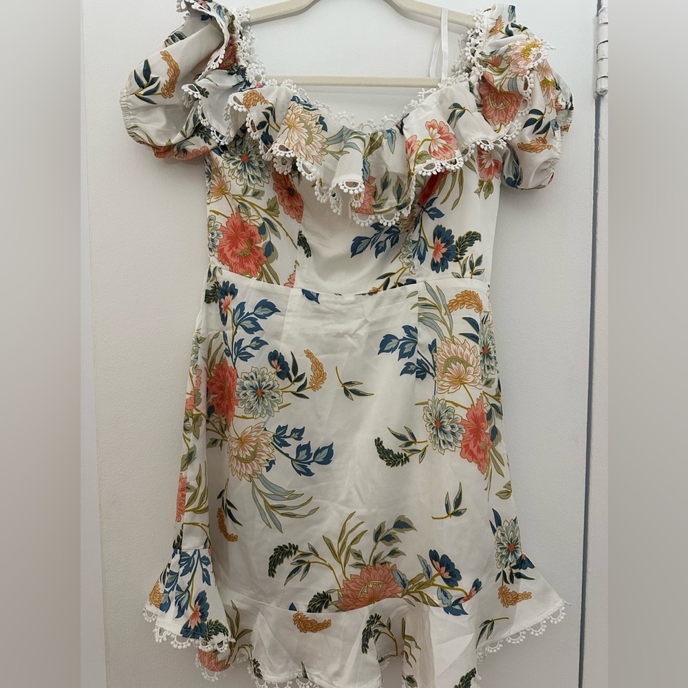 Floral off the shoulder dress